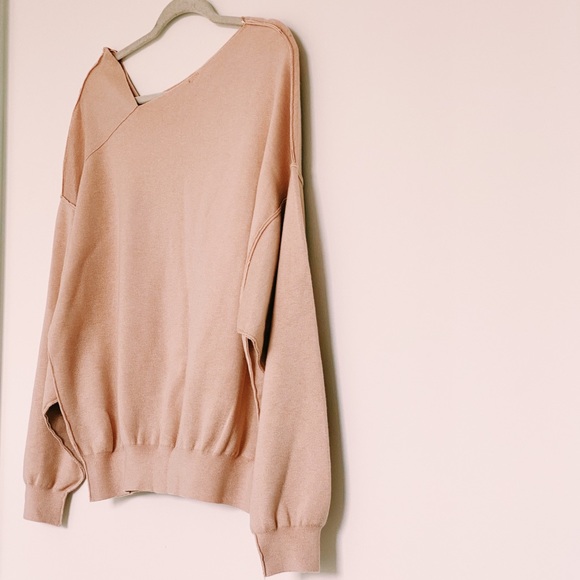 Free People Asymmetric Blush Knitwear Sweater - Picture 8 of 11